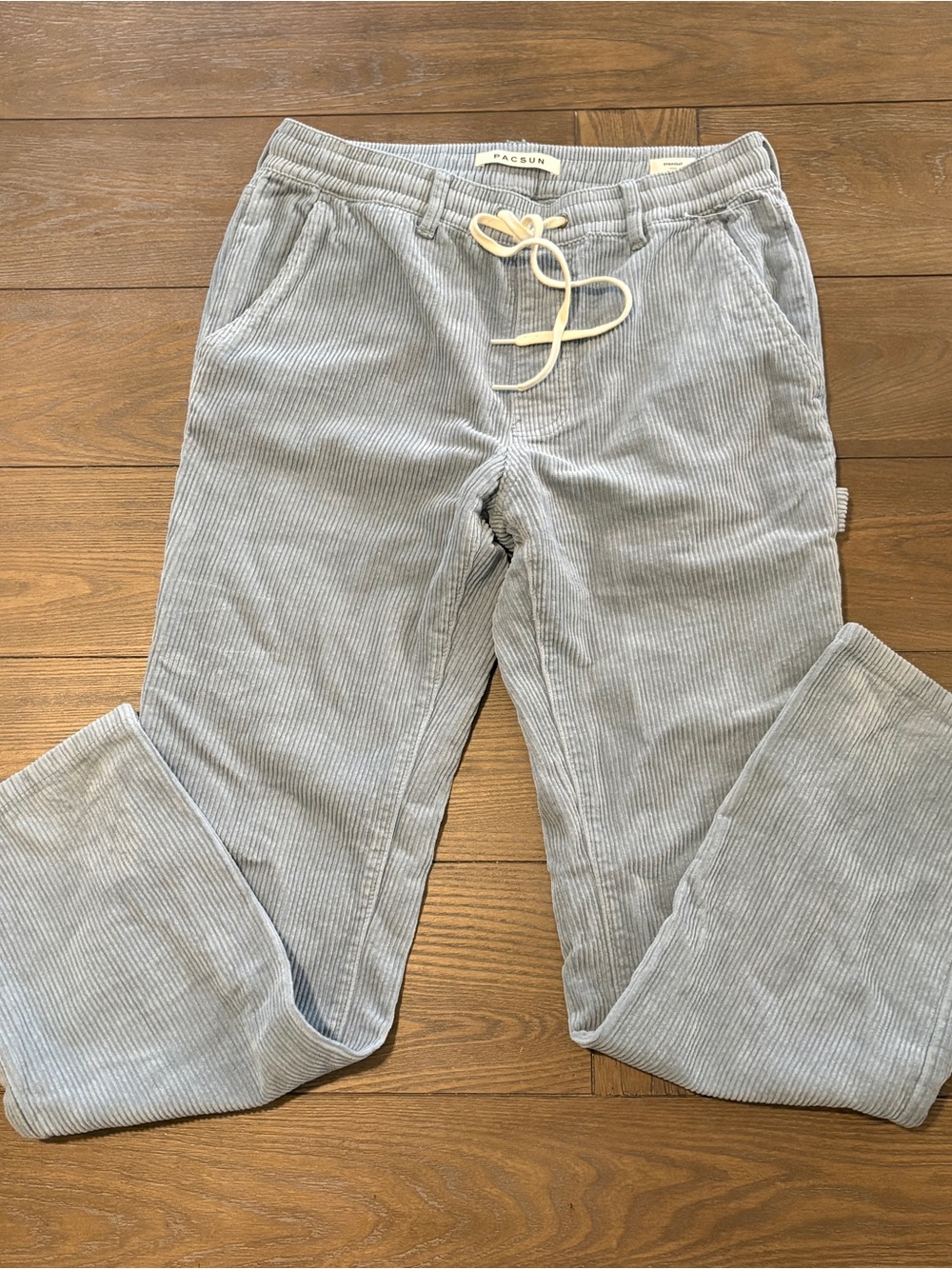 PacSun Women’s Light Blue Gray Corduroy Drawstring Pants
